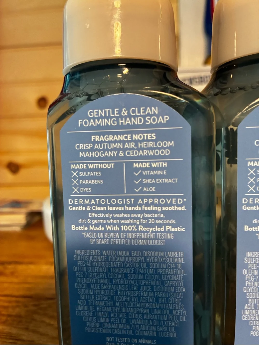 Bath & Body Works Flannel Foaming Hand Soap — Teal Blue Bottles (Set of 4)